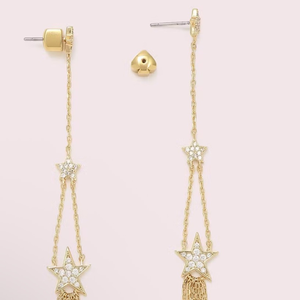 NWT Kate Spade Stargaze Linear Earrings Gold